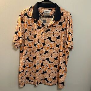 Goodfellow & Co Men’s Casual Graphic Orange Polo Shirt Size XL